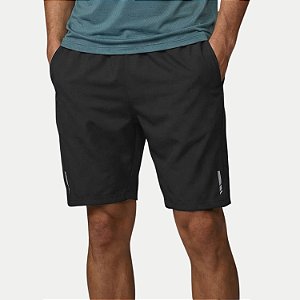 BERMUDA VOLEIO POLIESTER FITNESS PRETO MASCULINO ADULTO