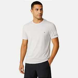 CAMISETA VOLEIO MANGA CURTA  FITNESS POLIAMIDA BRANCO MASCULINO ADULTO