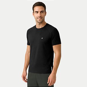 CAMISETA VOLEIO MANGA CURTA FITNESS POLIAMIDA PRETO MASCULINO ADULTO
