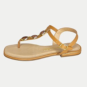SANDALIA VIA SCARPA RASTEIRA CARAMELO FEMININO ADULTO