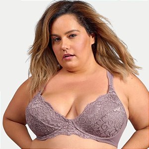 SOUTIEN DULOREN REFORÇADO LYCRA COM RENDA ROXO FEMININO ADULTO