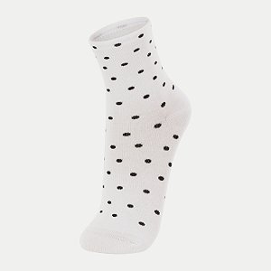 MEIA LUPO SOQUETE CANO MÉDIO BRANCO FEMININO ADULTO