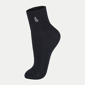 MEIA LUPO SOQUETE CANO MÉDIO PRETO UNISEX ADULTO