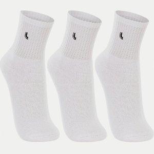 MEIA LUPO SPORT PACOTE COM 3 MEIAS SOQUETE BRANCO UNISEX ADULTO