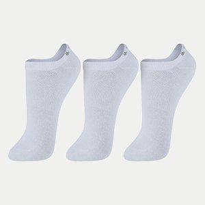 MEIA LUPO SPORT PACOTE COM 3 MEIAS SAPATILHA BRANCO UNISEX ADULTO