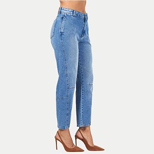 CALÇA SHOT JEANS CLARO BRUTO MOM FEMININO ADULTO