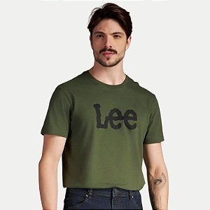 CAMISETA LEE MANGA CURTA COMFORT ALGODÃO SILKADO VERDE MILITAR MASCULINO ADULTO