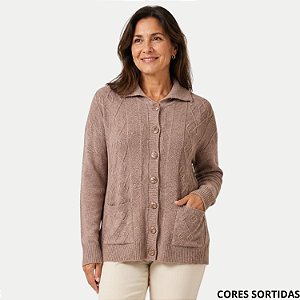 CASACO AT SP YAW TRICÔ CARDIGAM PLUS FEMININO (CORES SORTIDAS) 308432-P