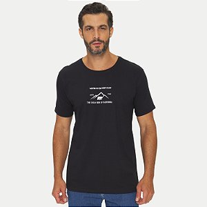 CAMISETA THOUX MANGA CURTA SLIM ALGODÃO SILKADO PRETO MASCULINO ADULTO