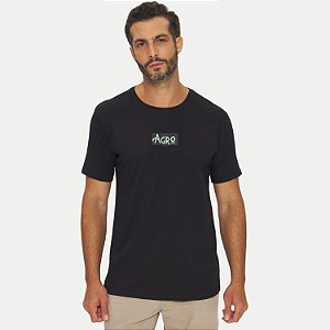 CAMISETA THOUX MANGA CURTA SLIM ALGODÃO SILKADO PRETO MASCULINO ADULTO