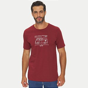 CAMISETA THOUX MANGA CURTA SLIM ALGODÃO SILKADO BORDÔ MASCULINO ADULTO