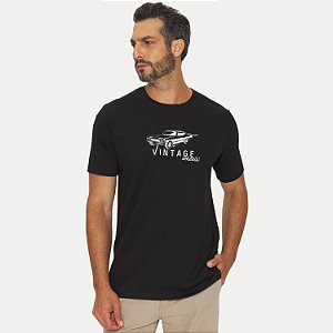 CAMISETA THOUX MANGA CURTA SLIM ALGODÃO SILKADO PRETO MASCULINO ADULTO