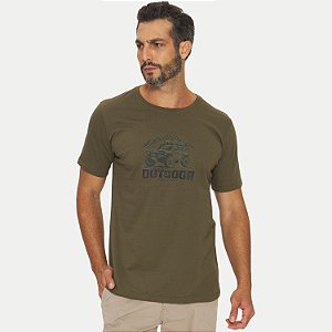 CAMISETA THOUX MANGA CURTA SLIM ALGODÃO SILKADO VERDE MASCULINO ADULTO