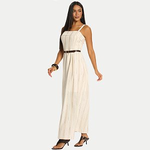 VESTIDO DOCE TRAMA REGATA MISTO OFFWHITE FEMININO ADULTO
