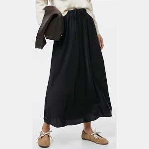 SAIA HERING ALGODÃO LONGA PRETO FEMININO ADULTO