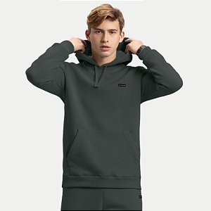 BLUSÃO FICO MOLETOM COM CAPUZ VERDE MASCULINO ADULTO