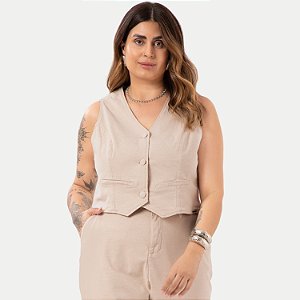 COLETE LUNENDER REGATA BRIM COM ELASTANO BEGE FEMININO ADULTO