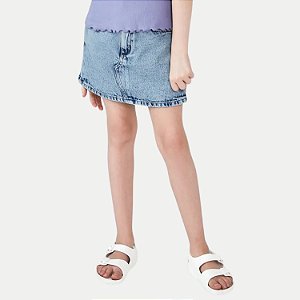 SHORT SAIA  HERINGKIDSJEANS MÉDIO BRUTO BÁSICO FEMININO INFANTIL