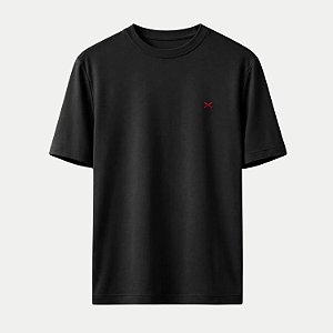 CAMISETA HERING MANGA CURTA COMFORT WORD LISA PRETO UNISEX ADULTO