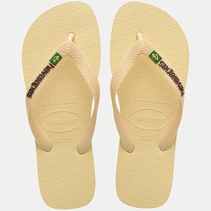 CHINELO HAVAIANAS BRASIL LOGO DEDO CREME UNISEX ADULTO