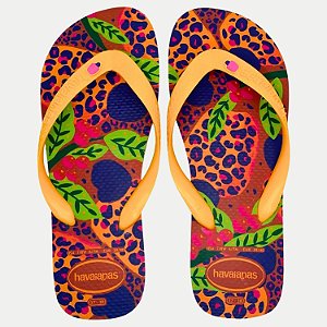 CHINELO HAVAIANAS TOP CAJU SAFARI DEDO LARANJA FEMININO ADULTO