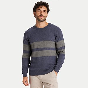 BLUSÃO YACHT ORACON TRICO LISTRADO MESCLA MASCULINO ADULTO