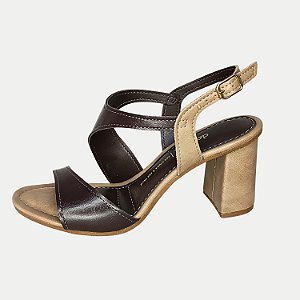 SANDALIA DAKOTA SALTO ALTO ACTIVE MARROM FEMININO ADULTO