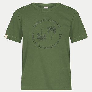 CAMISETA ALAKAZOO MANGA CURTA ALGODÃO SILKADA VERDE MASCULINO INFANTIL