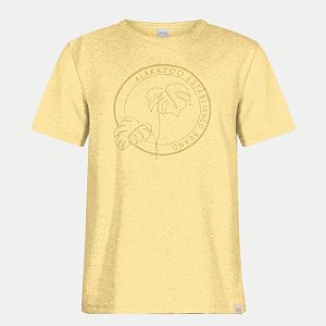 CAMISETA ALAKAZOO MANGA CURTA COMFORT ALGODÃO SILKADA AMARELO MASCULINO INFANTIL