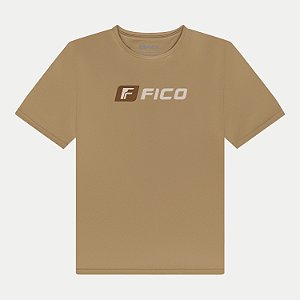 CAMISETA FICO MANGA CURTA COMFORT ALGODÃO SILKADA BEGE MASCULINO ADULTO
