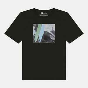 CAMISETA FICO MANGA CURTA COMFORT ALGODÃO SILKADA PRETO MASCULINO ADULTO