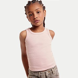 BLUSA HERINGKIDS REGATA MALHA CANELADA ROSA FEMININO INFANTIL