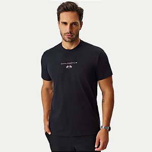 CAMISETA MOMENTUS MANGA CURTA COMFORT ALGODÃO SILKADA PRETO MASCULINO ADULTO