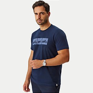 CAMISETA MOMENTUS MANGA CURTA COMFORT ALGODÃO SILKADA AZUL MARINHO MASCULINO ADULTO