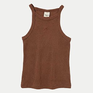 BLUSA HERINGKIDS REGATA MALHA CANELADA MARROM FEMININO INFANTIL