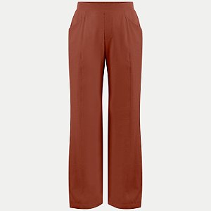 CALÇA LUNENDER VISCOSE ALFAIATARIA MARROM FEMININO ADULTO