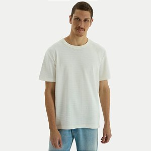 CAMISETA HERING MANGA CURTA COMFORT ALGODÃO OFFWHITE MASCULINO ADULTO