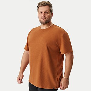 CAMISETA MOMENTUS MANGA CURTA COMFORT ALGODÃO CARAMELO MASCULINO ADULTO
