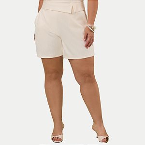 SHORT LUNENDER MISTO ALFAIATARIA OFFWHITE FEMININO ADULTO