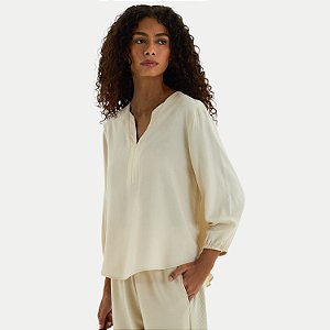 BLUSA HERING 3/4 VISCOSE OFFWHITE FEMININO ADULTO