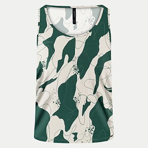 BLUSA LUNENDER REGATA VISCOSE COM ELASTANO ESTAMPADA VERDE FEMININO ADULTO