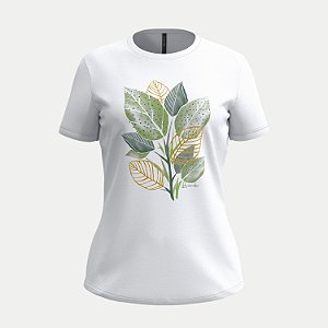 BLUSA LUNENDER MANGA CURTA TSHIRT ALGODÃO BRANCO FEMININO ADULTO