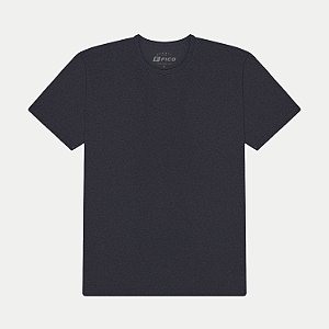CAMISETA FICO MANGA CURTA COMFORT ALGODÃO GOLA REDONDA LISA PRETO MASCULINO ADULTO