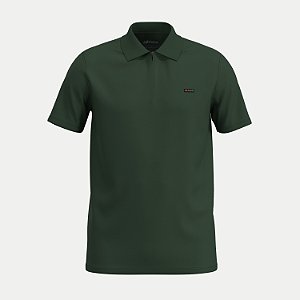POLO FICO MANGA CURTA COMFORT ALGODÃO LISA VERDE MASCULINO ADULTO