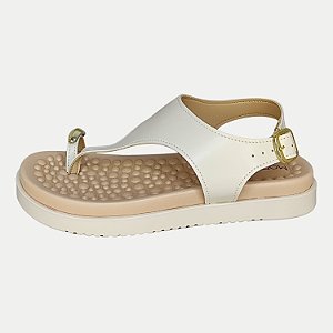 SANDALIA MODARE ANABELA BAIXA OFFWHITE FEMININO ADULTO