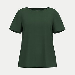 BLUSA LUNENDER MANGA CURTA VISCOSE VERDE FEMININO ADULTO