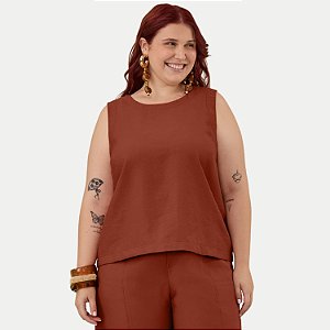 BLUSA LUNENDER REGATA MISTO MARROM FEMININO ADULTO
