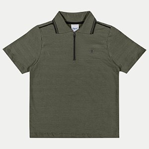 POLO ANGERO MANGA CURTA COMFORT MALHA VERDE MASCULINO INFANTIL