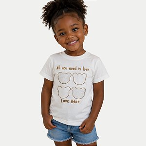 BLUSA BY GUS MANGA CURTA MALHA SILKADA OFFWHITE FEMININO INFANTIL