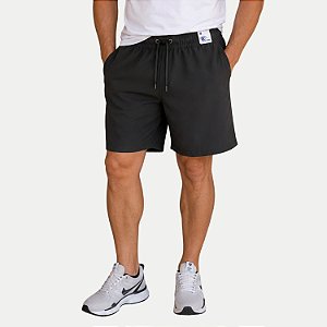 SHORT TSUNAMI POLIESTER E ELASTANO FITNESS PRETO MASCULINO ADULTO